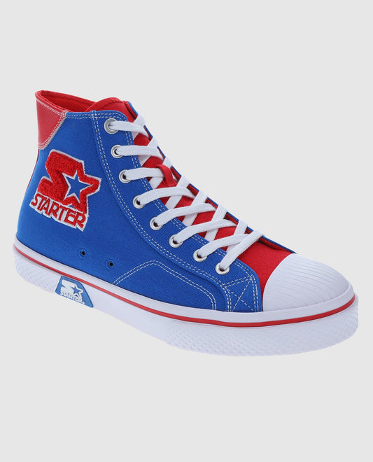 Front Of Starter Tradition 71 High Blue Single Sneaker | Blue