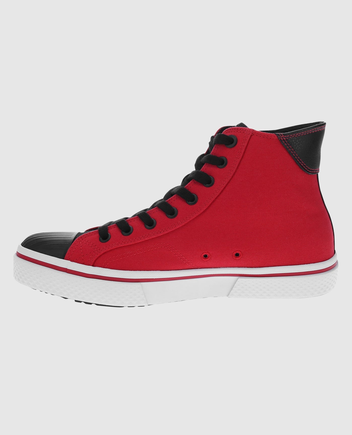 Inside Side View Of Starter Tradition 71 High Red Single Sneaker | Red