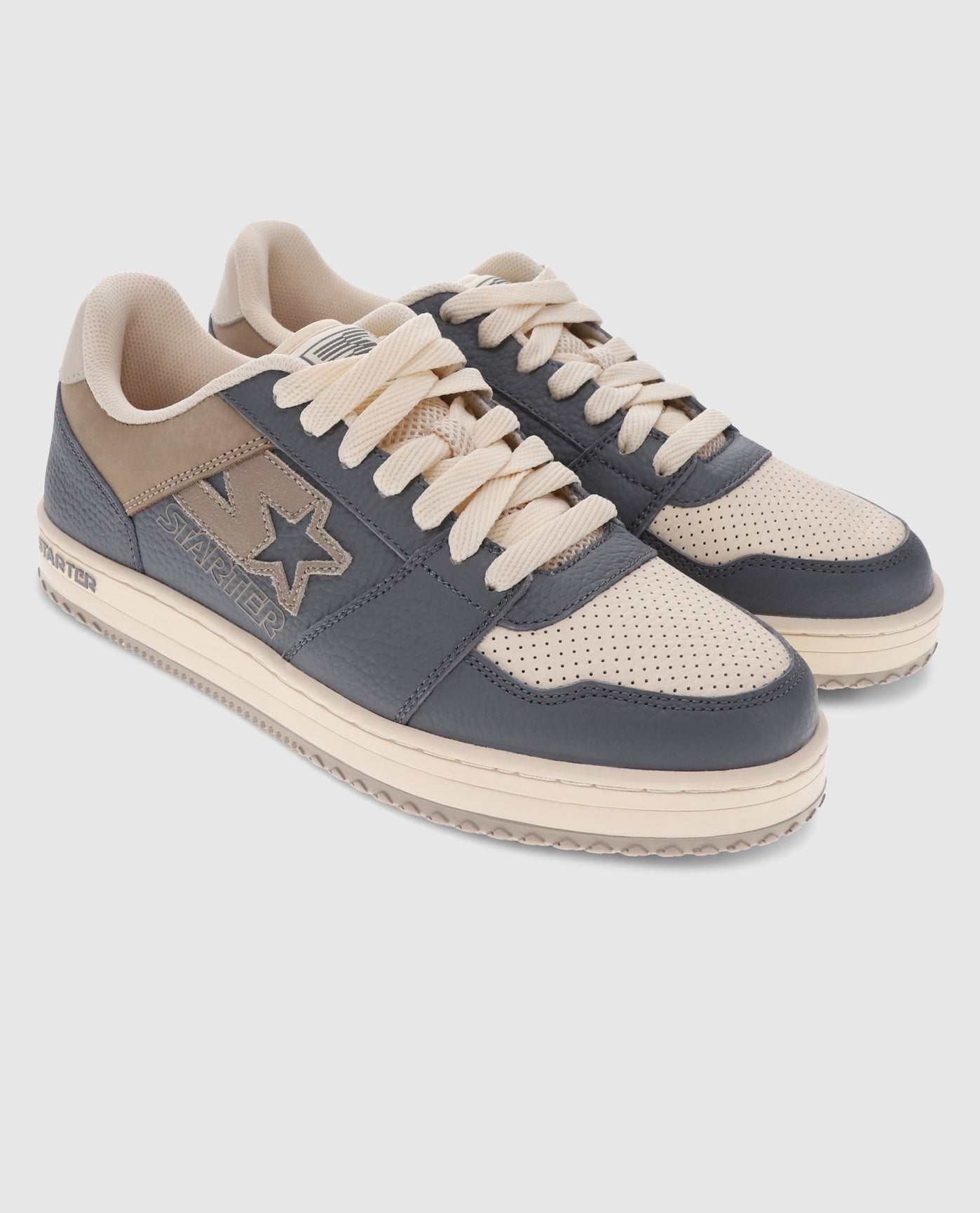 Front of Starter LFS 1 Vintage Grey Sneaker Pair | Grey