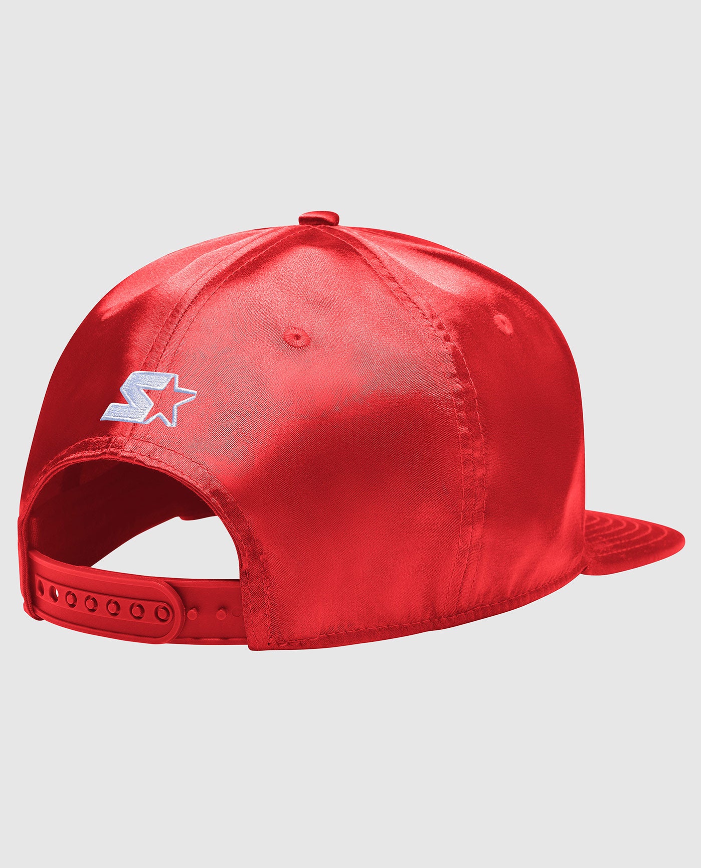 Back of Starter Cliff Out Snapback Hat Red | Red