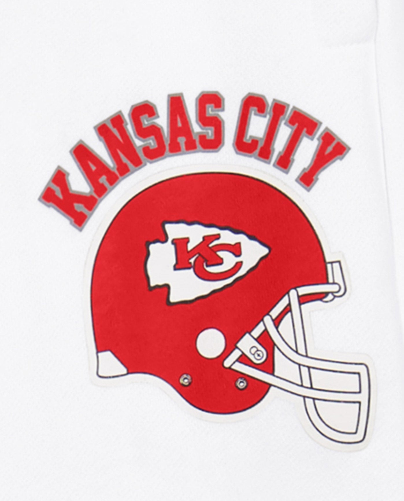 KANSAS CITY writing and helmet logo front | Chiefs White