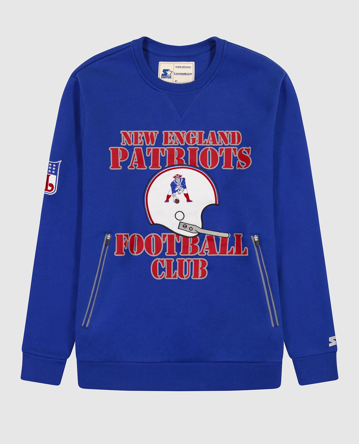 Starter New England Patriots Crew Neck Sweatshirt S / Patriots Blue Mens Sportswear