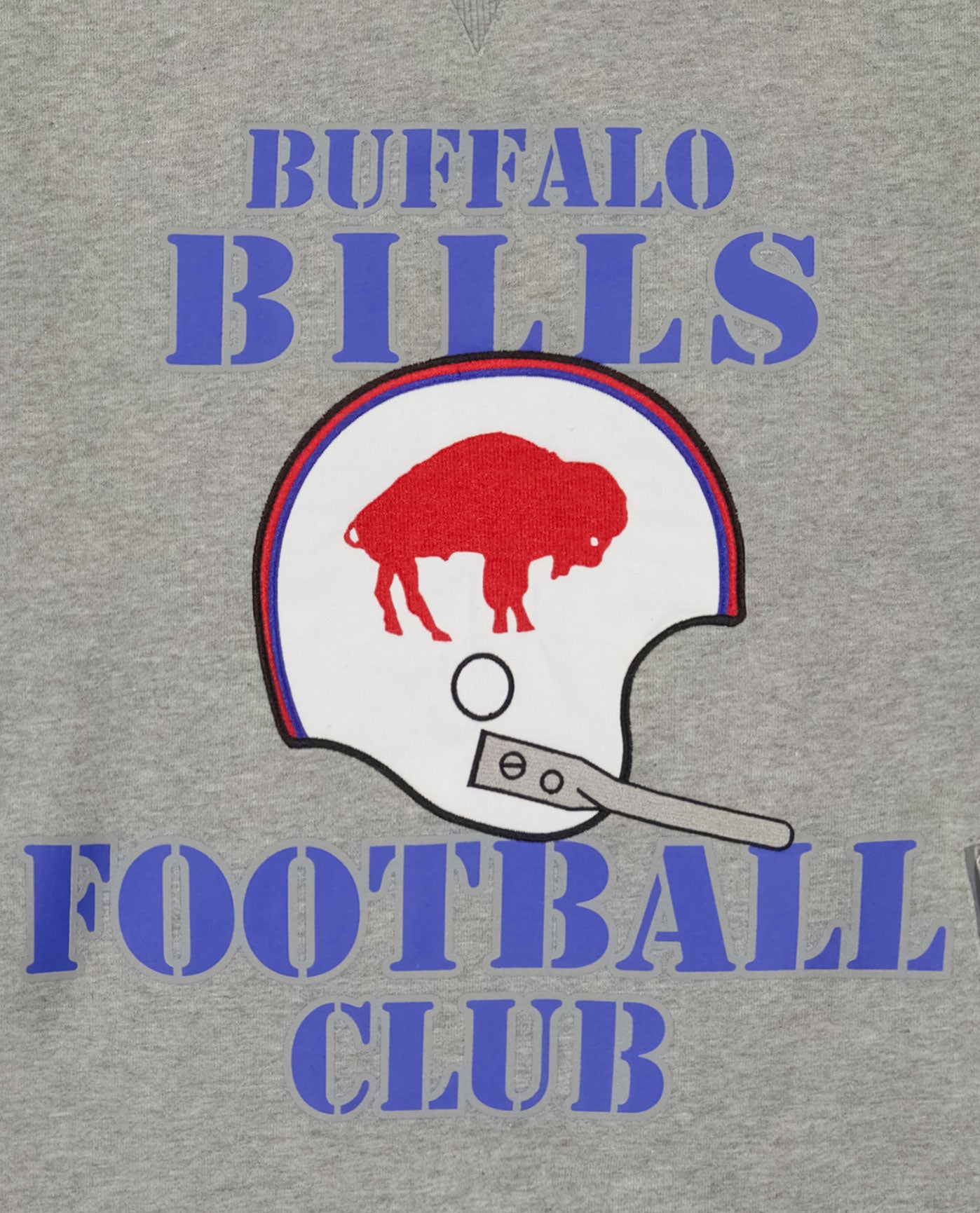 BUFFALO BILLS FOOTBALL CLUB writing and helmet logo | Bills Heather Grey