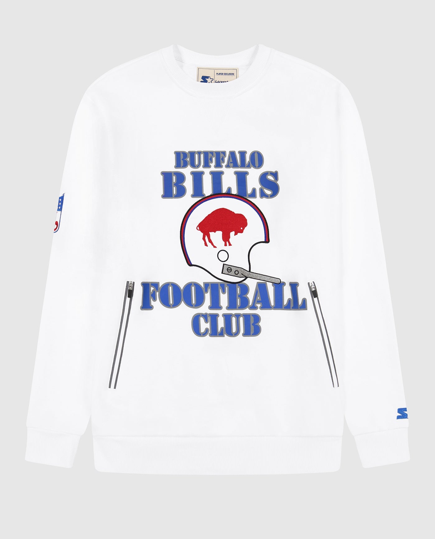 Buffalo Bills Crew Neck Sweatshirt With Zip Pockets