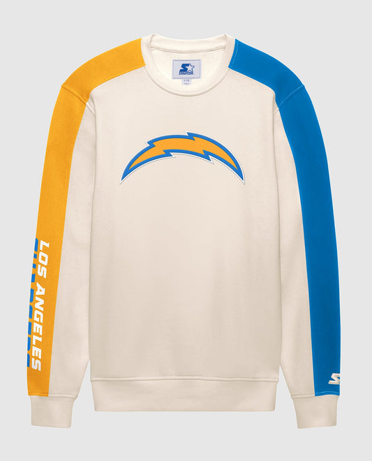 Front Of Los Angeles Chargers Team Crew Long Sleeve Shirt | Cream
