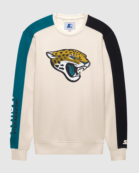 Front Of Jacksonville Jaguars Team Crew Long Sleeve Shirt | Cream
