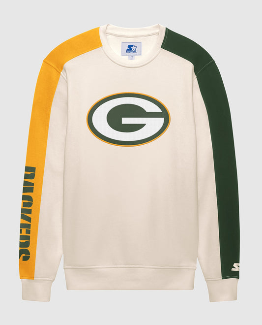 Front Of Green Bay Packers Team Crew Long Sleeve Shirt | Cream