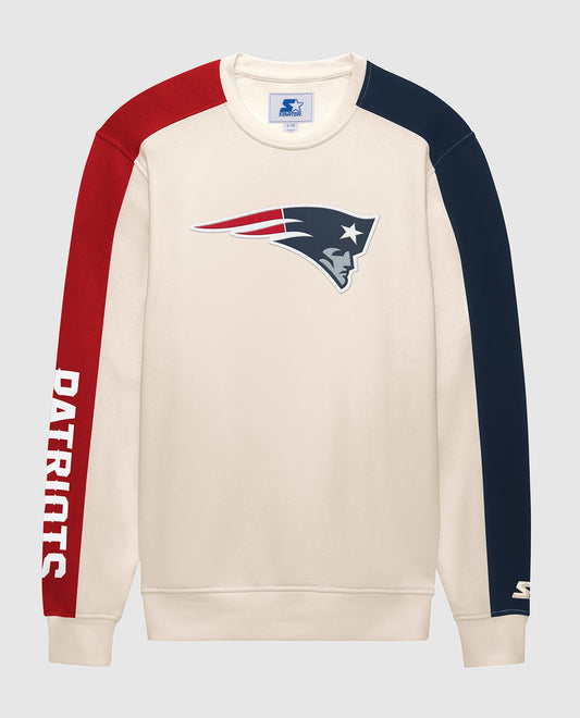 Front Of New England Patriots Team Crew Long Sleeve Shirt | Cream