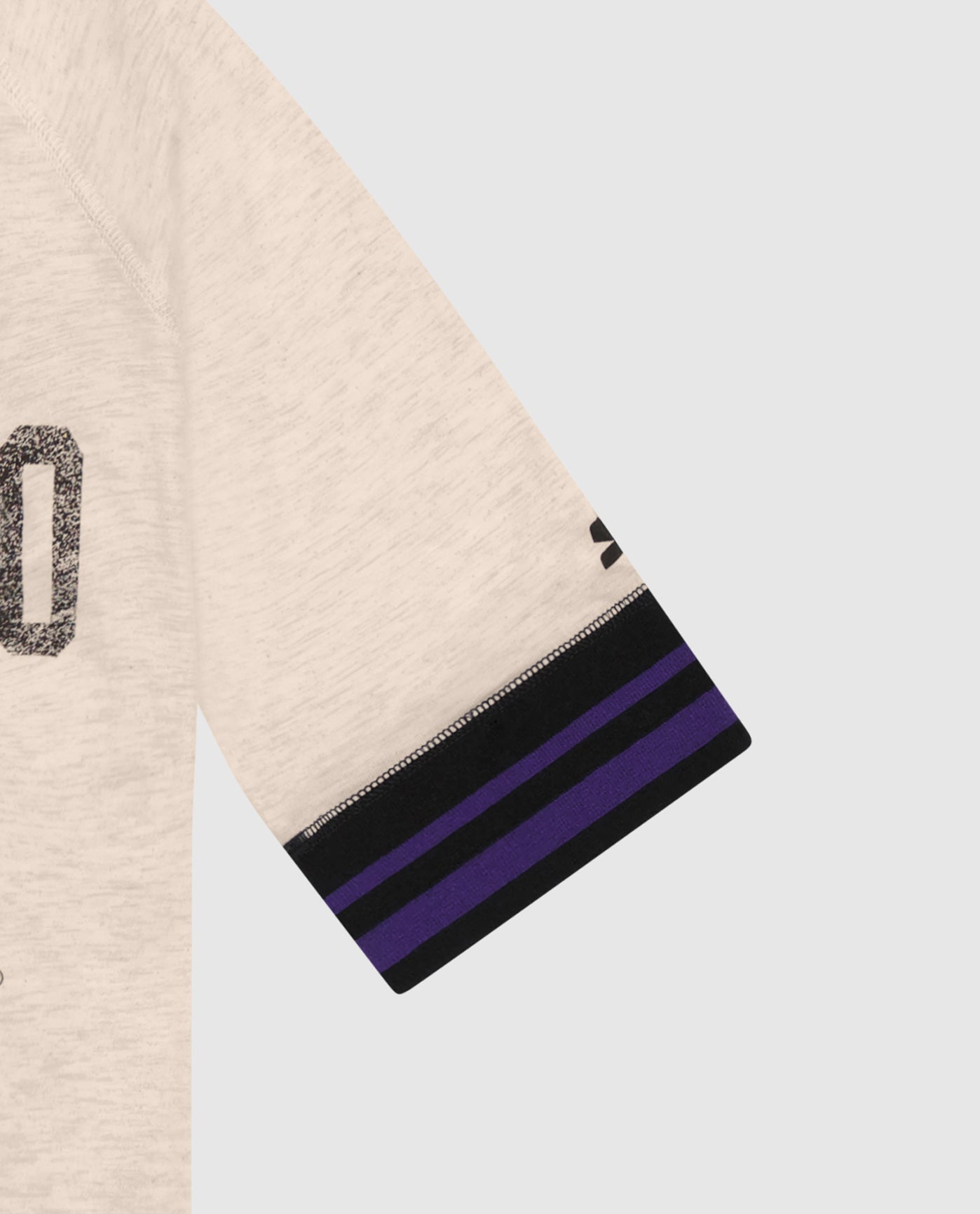 black and purple ringer and ROCKIES logo on sleeves  | Rockies White