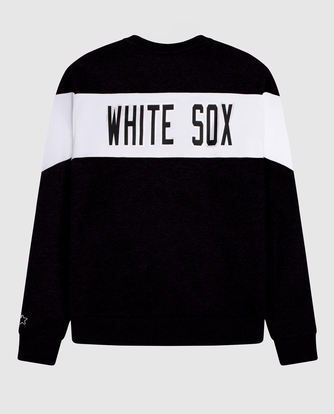 Back of Women's Chicago White Sox Crew Neck Sweatshirt | Black