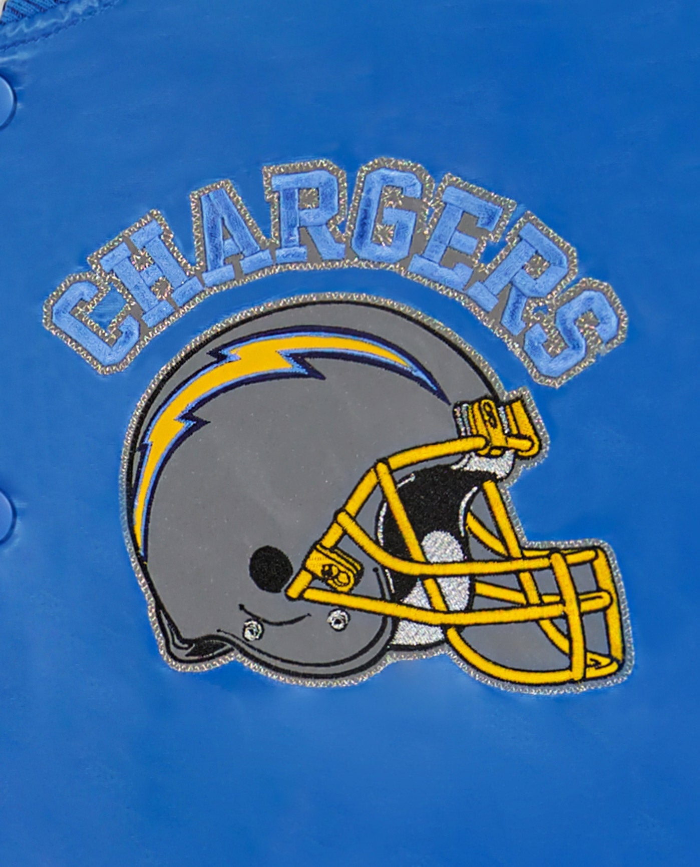 CHARGERS logo with helmet top left chest | Chargers Light Blue