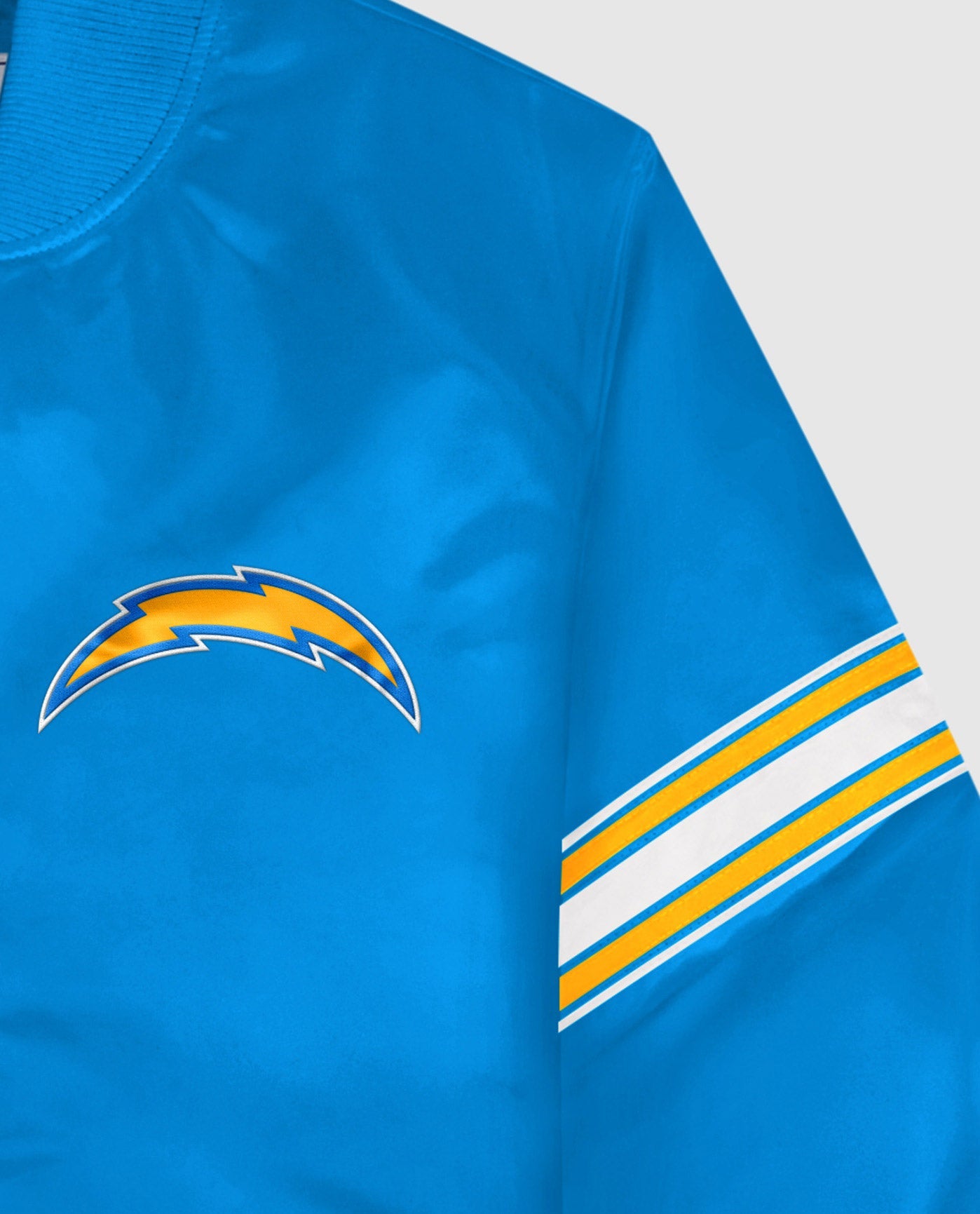 Los Angeles Chargers Twill Applique Logo And Color Stripe Sleeve | Chargers Light Blue