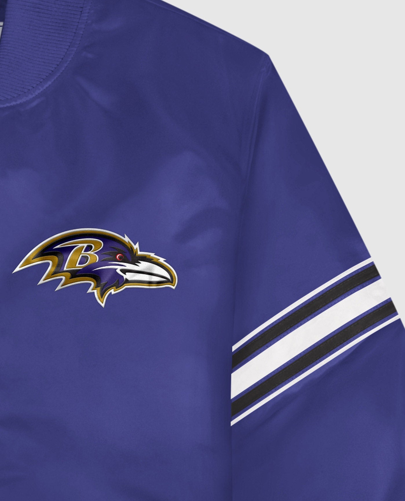 Baltimore Ravens Twill Applique Logo And Color Stripe Sleeve | Ravens Purple