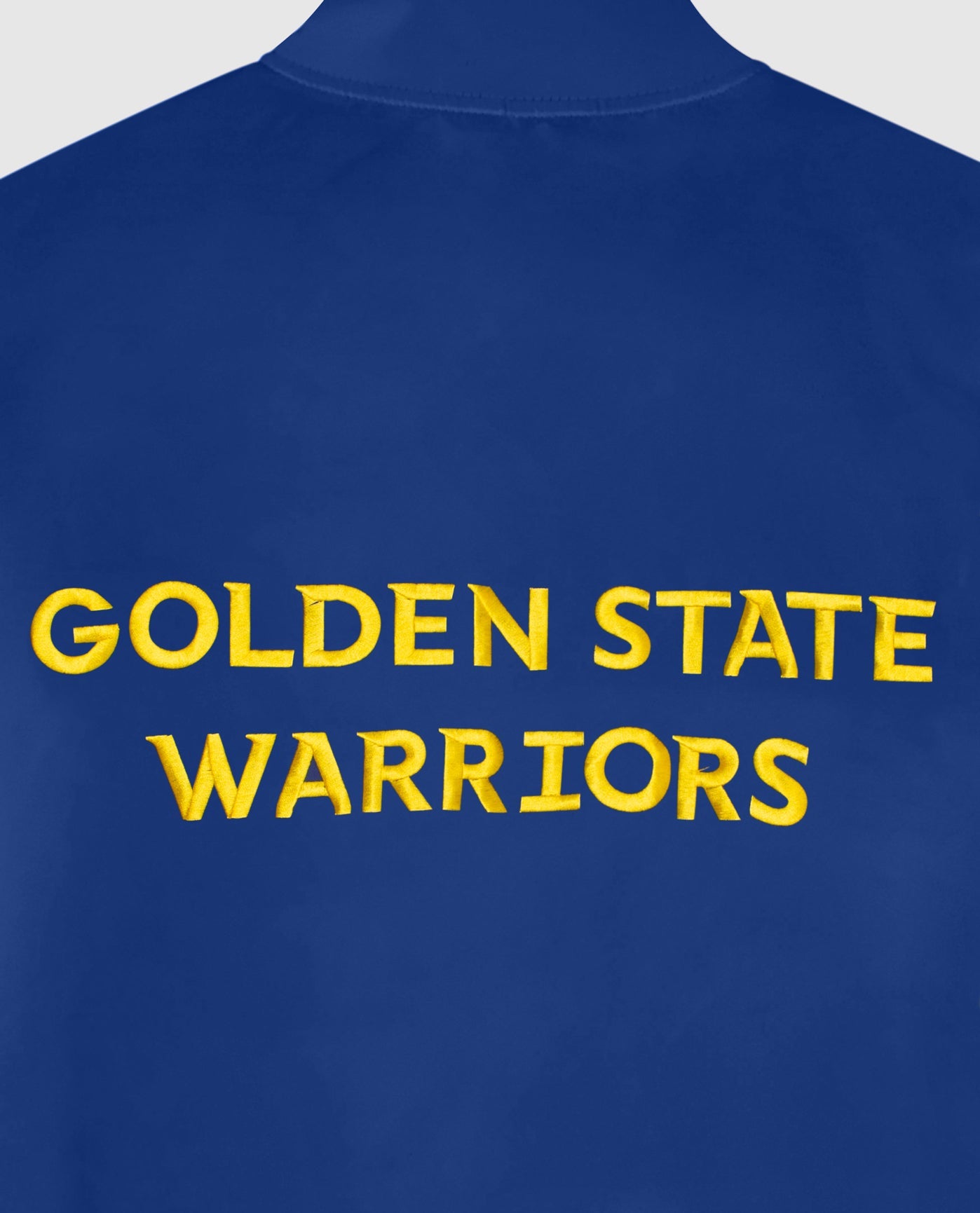Team Name On Back Of Golden State Warriors Nylon Full-Zip Jacket | Warriors Blue