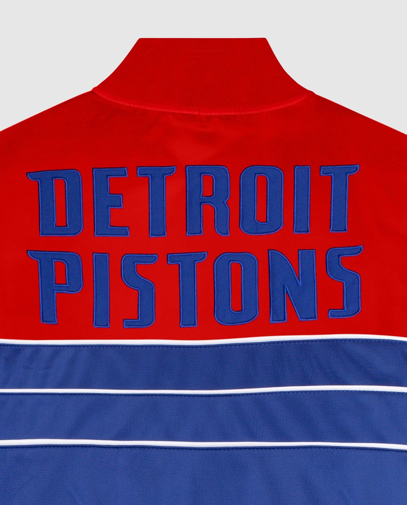 Team Name On Back Of Detroit Pistons Knit Full-Zip Jacket | Pistons Blue