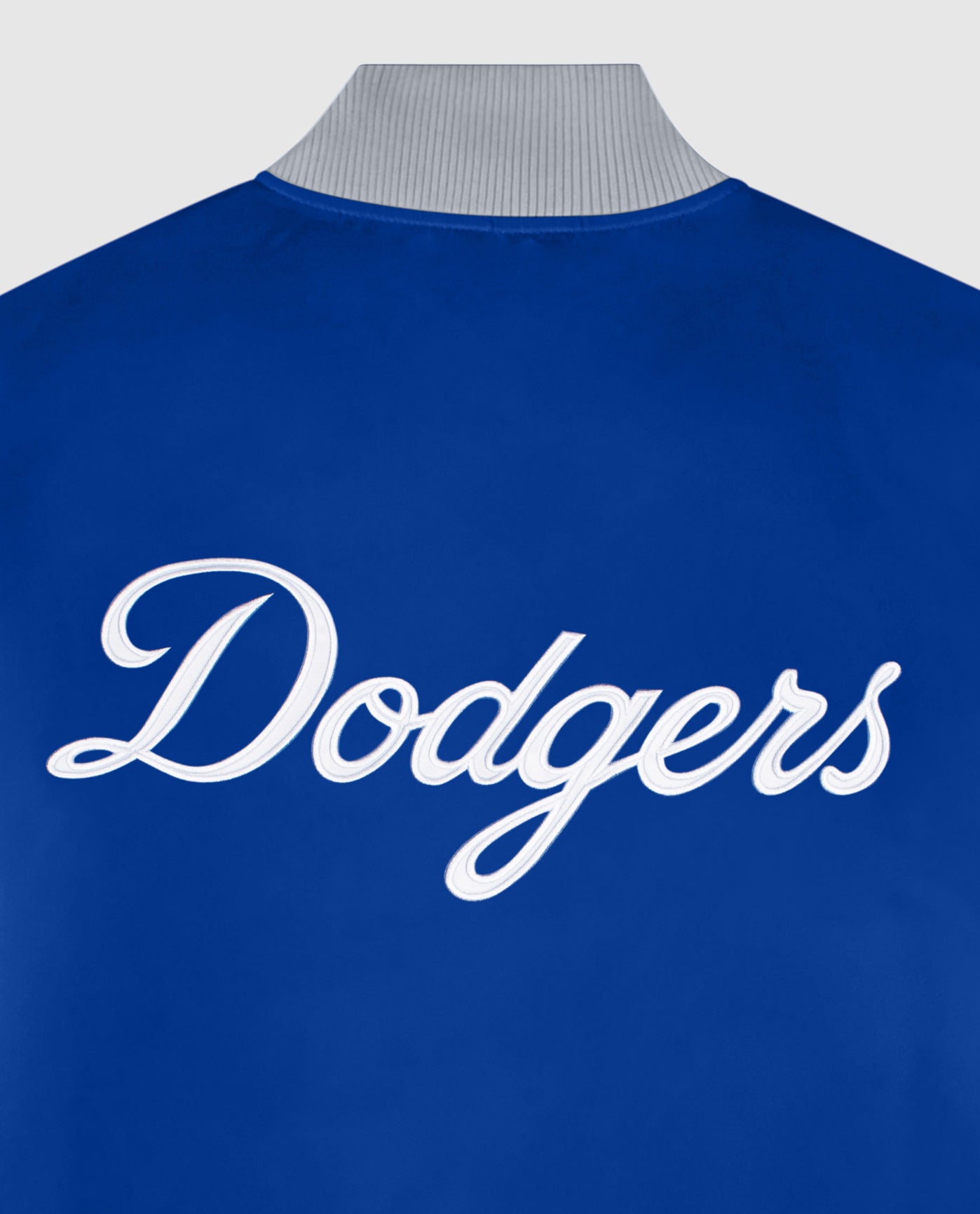 Team Name On Back Of Los Angeles Dodgers Nylon Full-Snap Jacket | Dodgers Blue