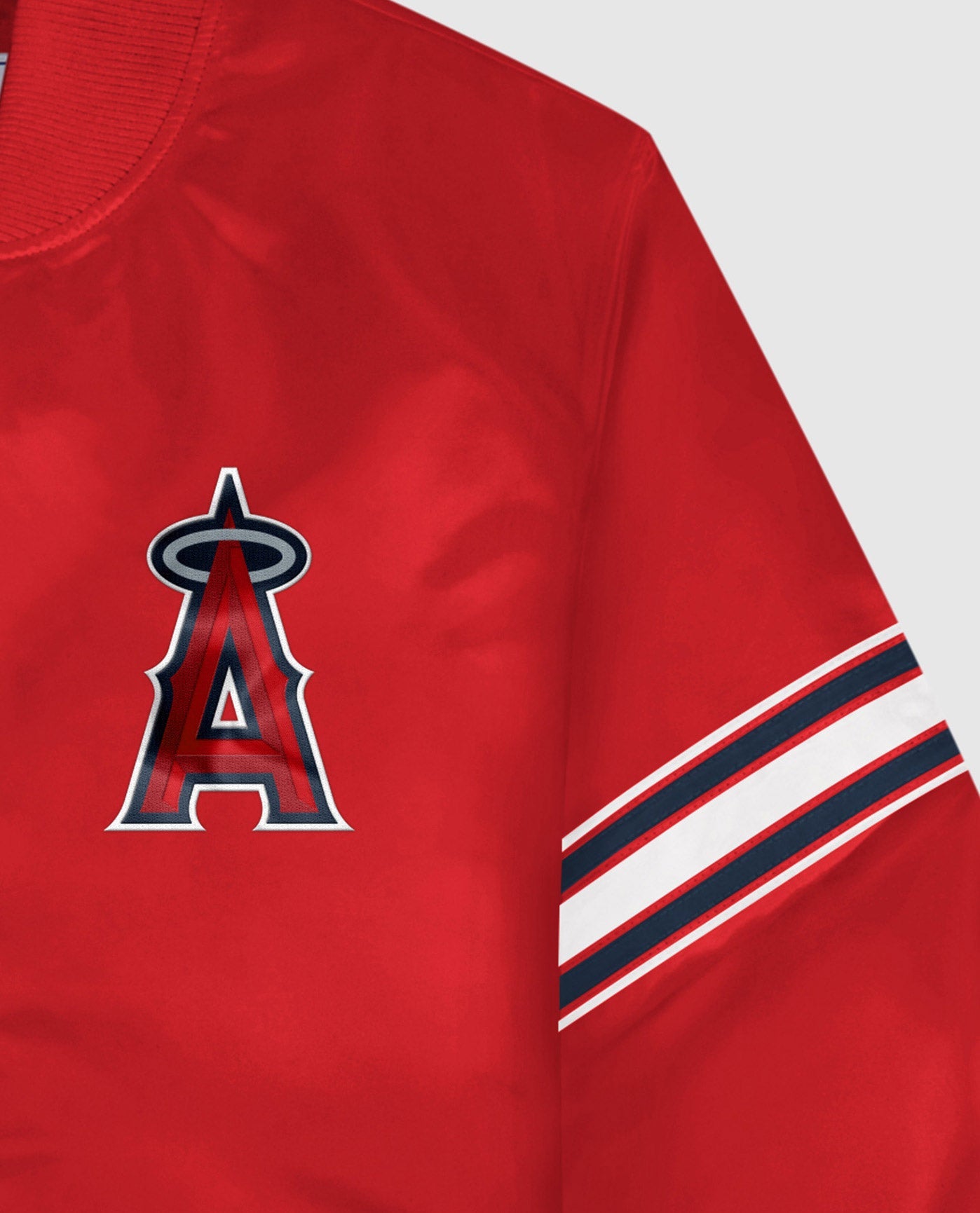 Los Angeles Angels Twill Applique Logo And Color Stripe Sleeve | Angels Red