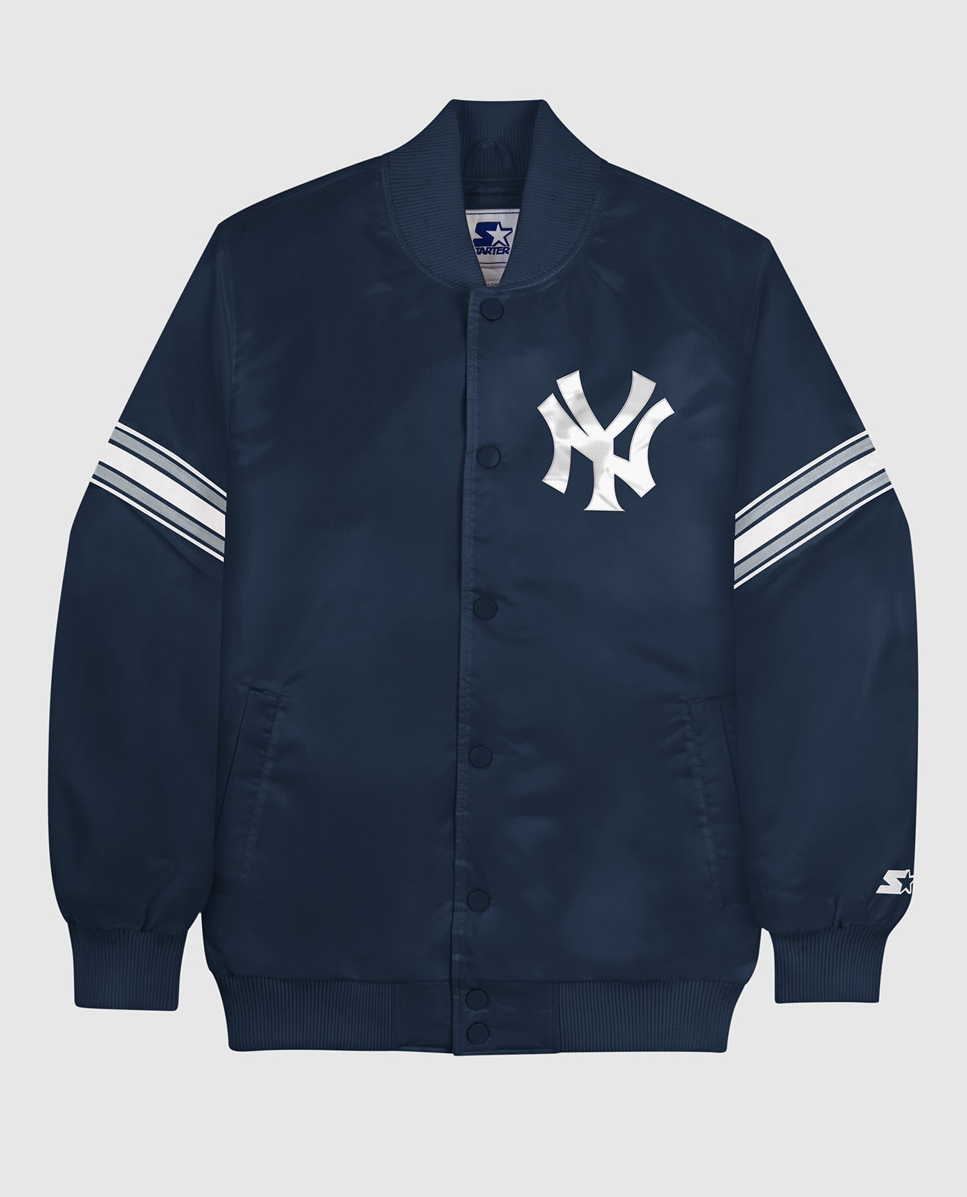 Starter New York Yankees Varsity Satin Full-Snap Jacket XL / Yankees Navy Mens Outerwear