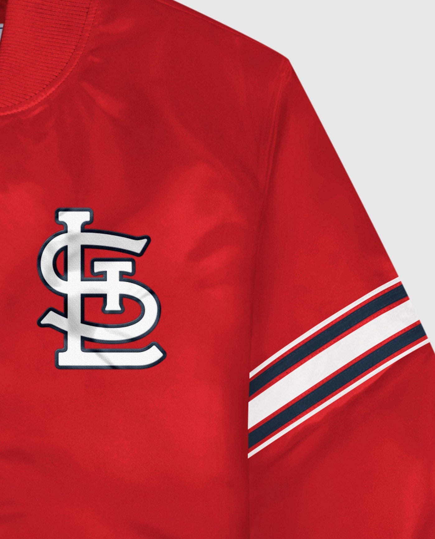 St. Louis Cardinals Twill Applique Logo And Color Stripe Sleeve | SL Cardinals Red
