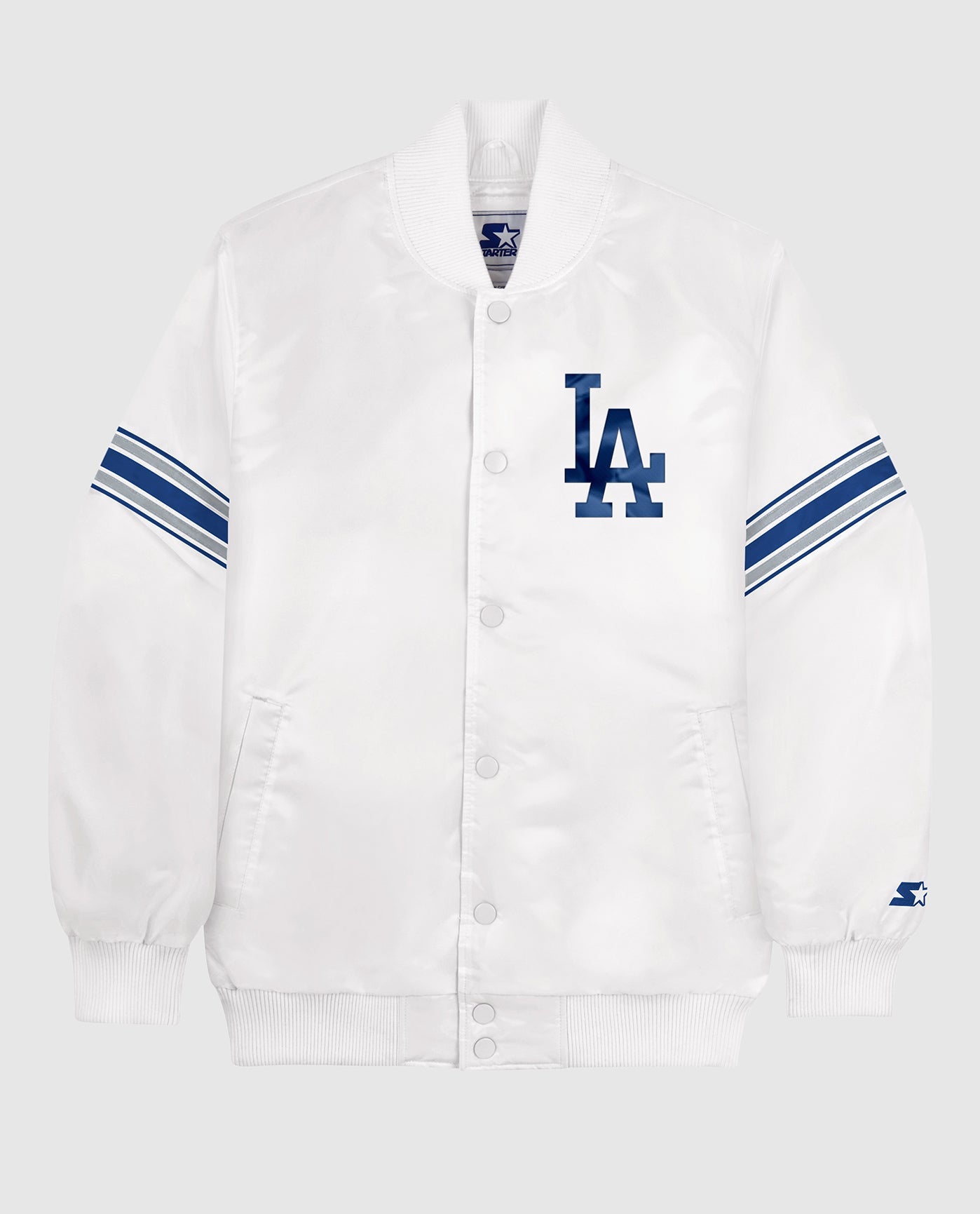 Mitchell & Ness Men's White Los Angeles Dodgers City Collection Satin  Full-Snap Varsity Jacket - Macy's