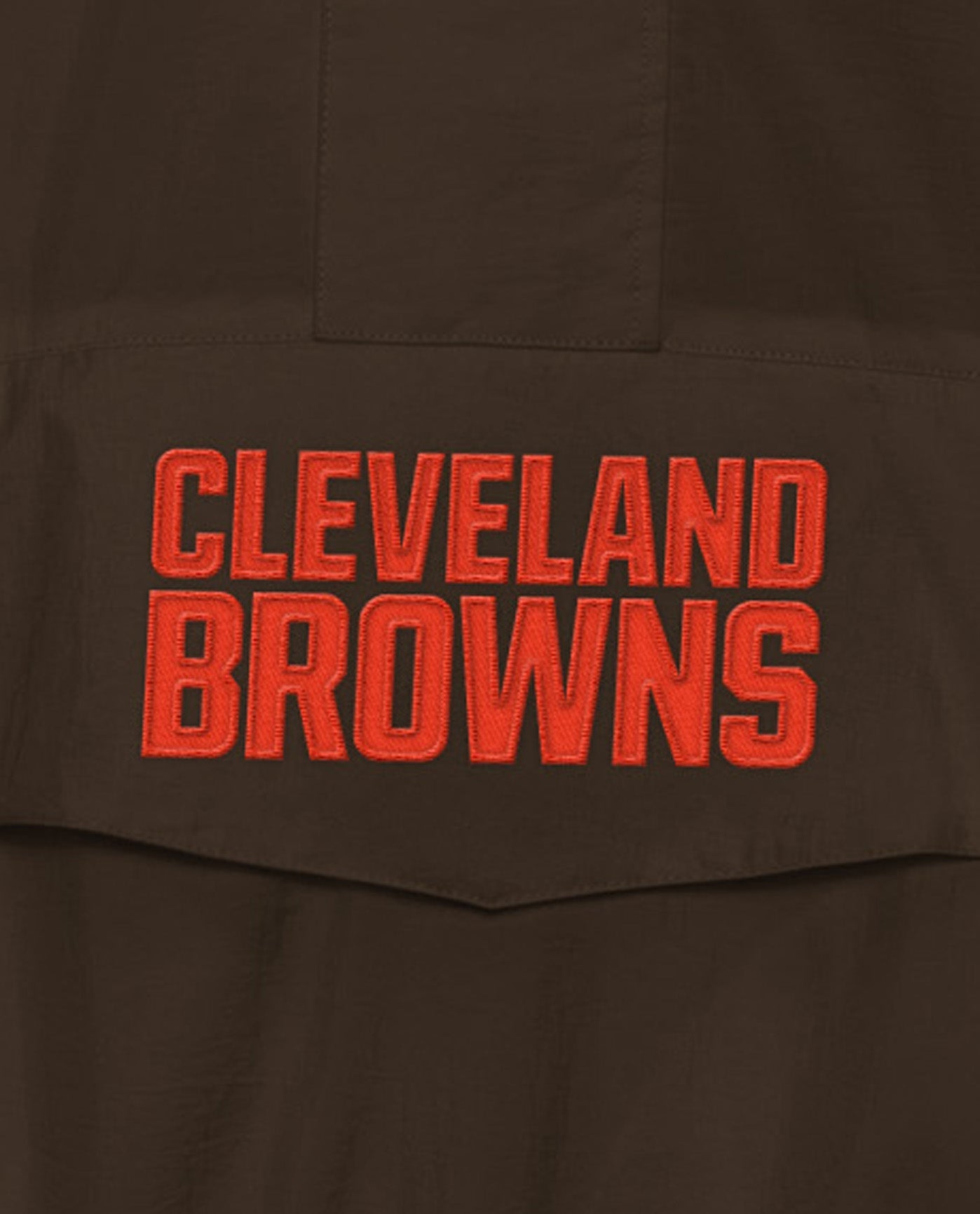 Team Name On Front Of Cleveland Browns Home Team Half-Zip Jacket | Browns Brown