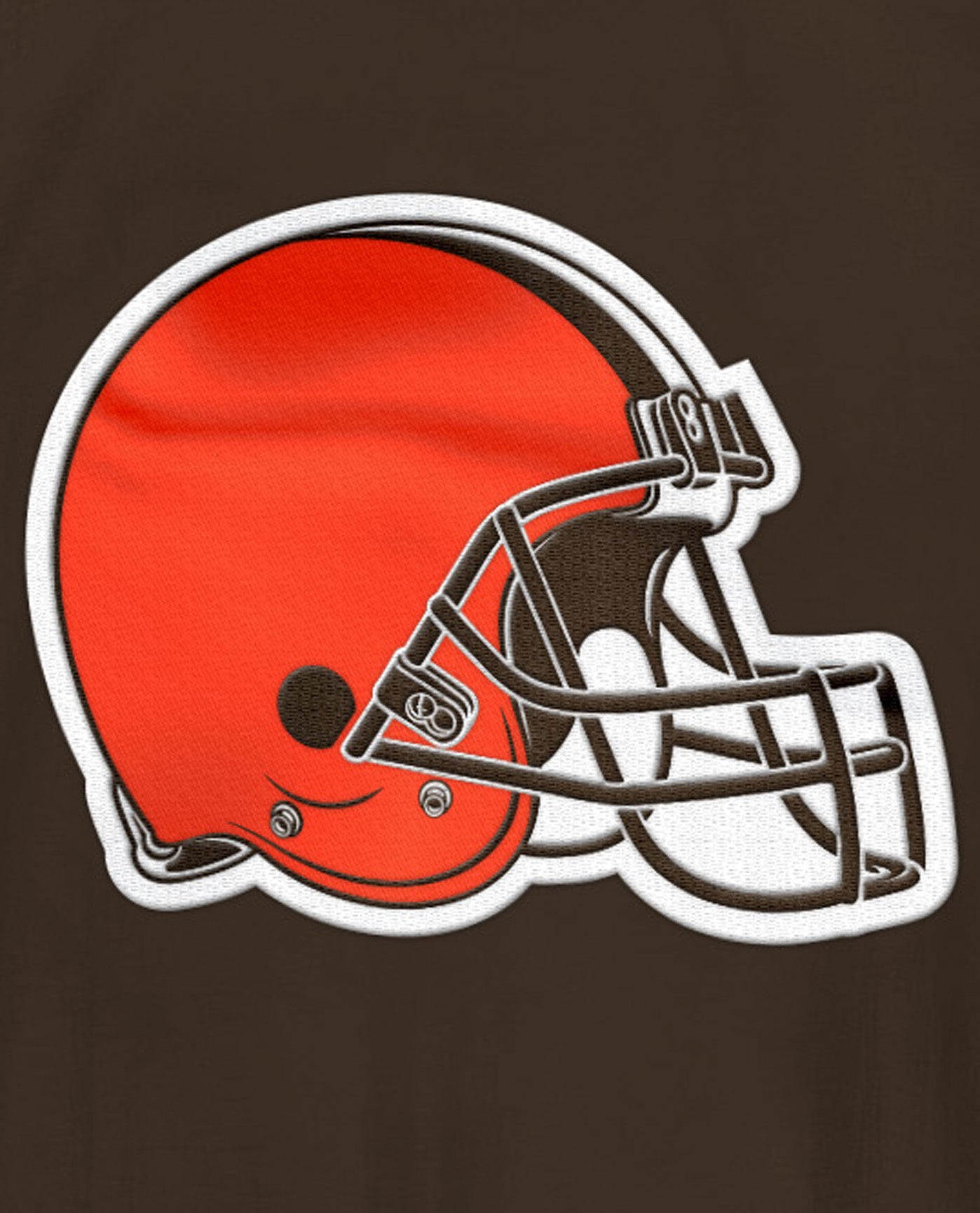 Team Logo On Back Of Cleveland Browns Home Team Half-Zip Jacket | Browns Brown