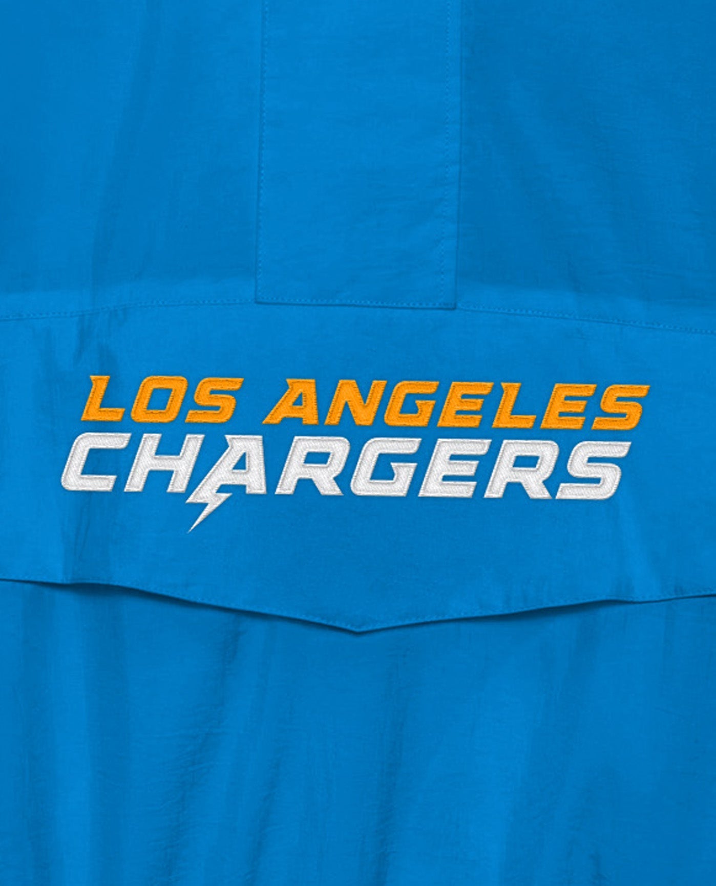Team Name On Front Of Los Angeles Chargers Home Team Half-Zip Jacket | Chargers Blue