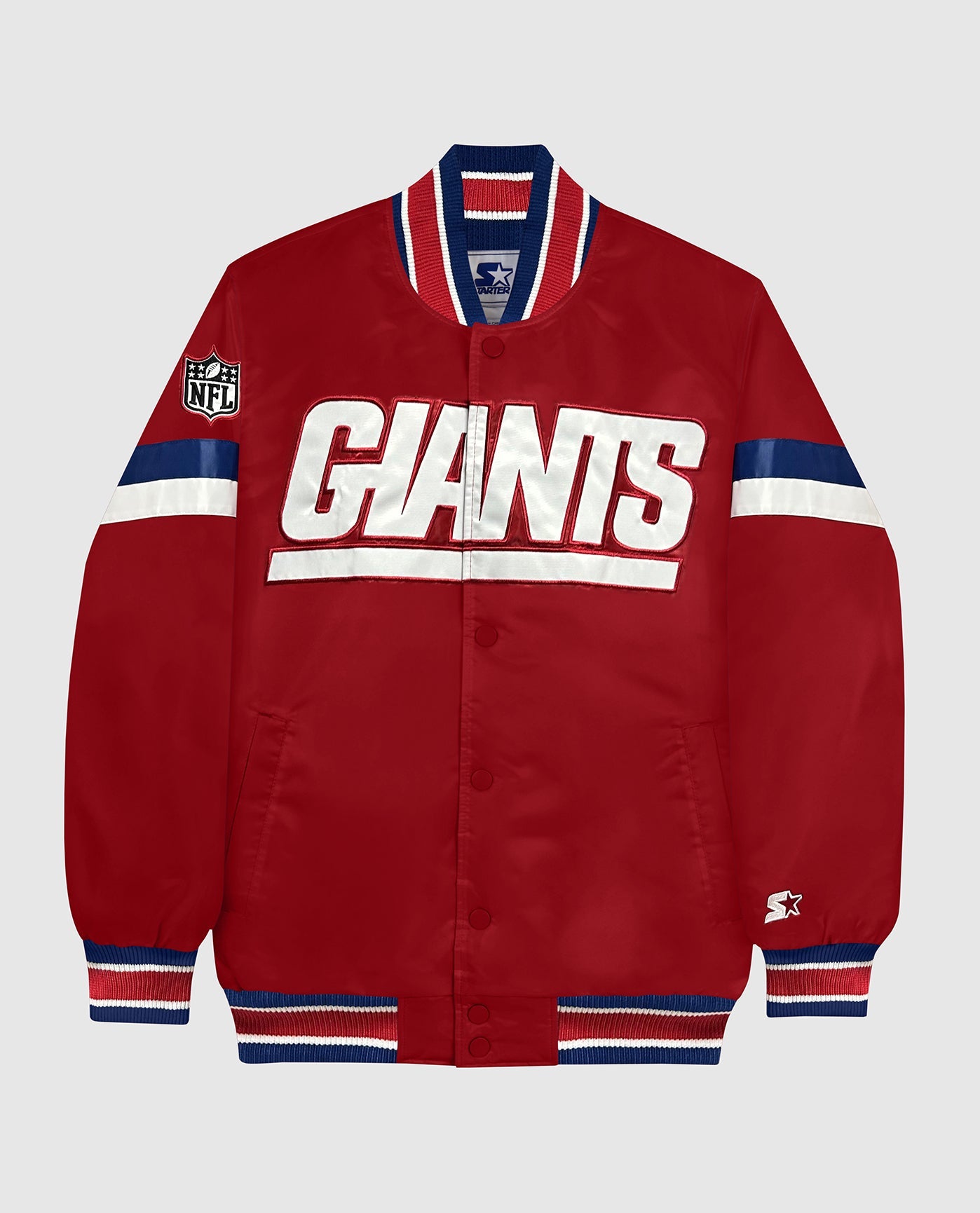 Starter New York Giants Home Game Satin Full Snap Jacket XL / Red Mens Outerwear