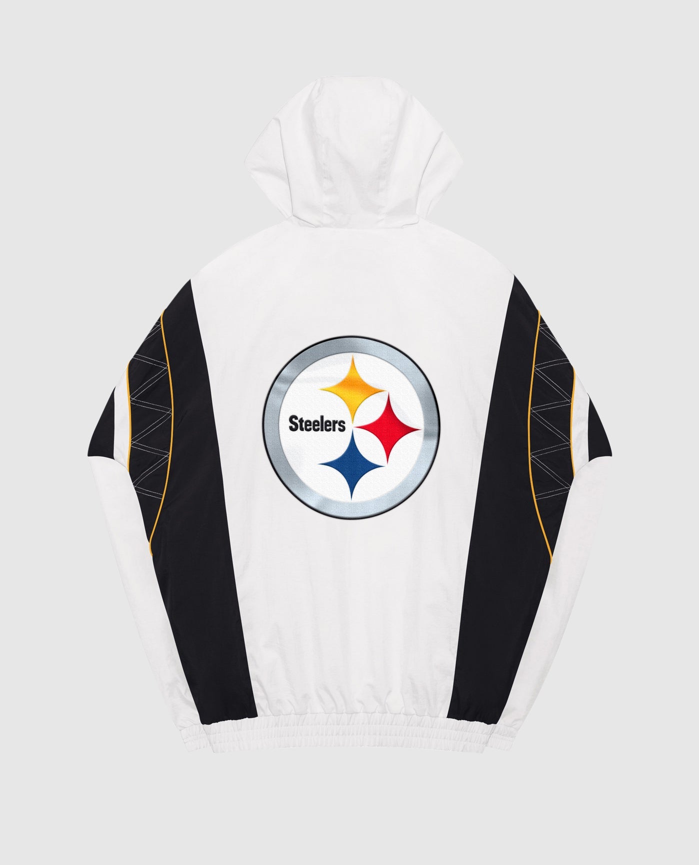 Back Of Pittsburgh Steelers Home Team Half-Zip Jacket | White