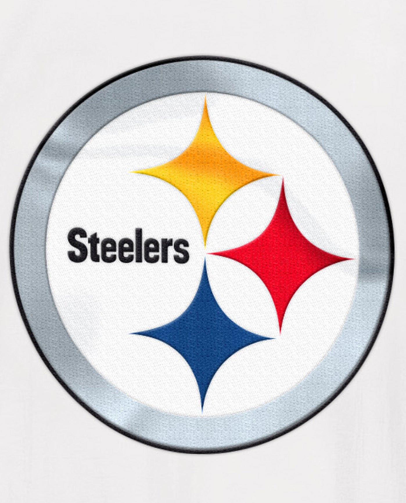 Team Logo On Back Of Pittsburgh Steelers Home Team Half-Zip Jacket | White