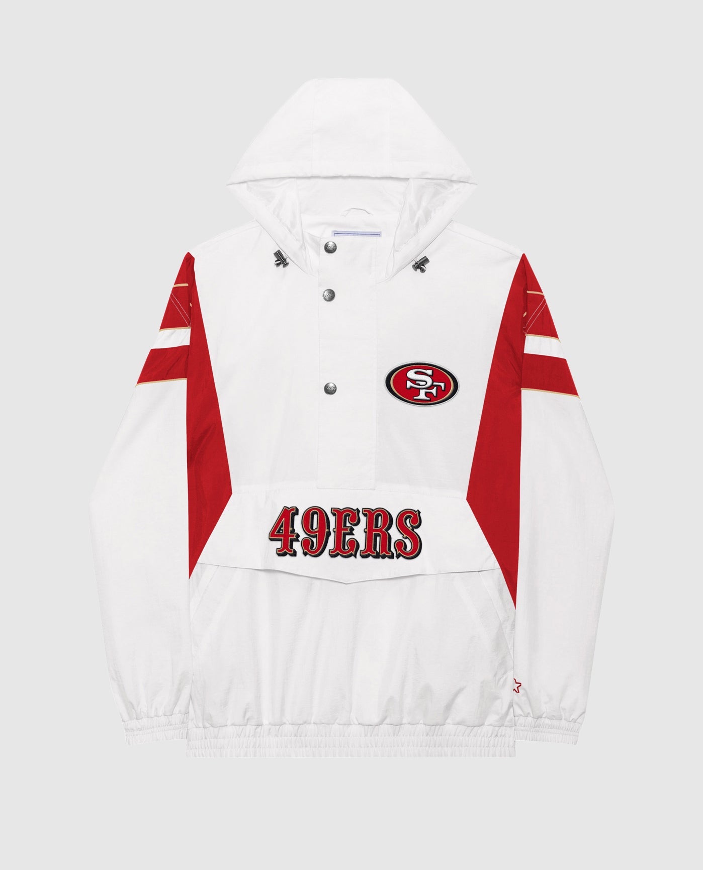 Starter San Francisco 49ers Home Team Half-Zip Jacket XXL / White Mens Outerwear
