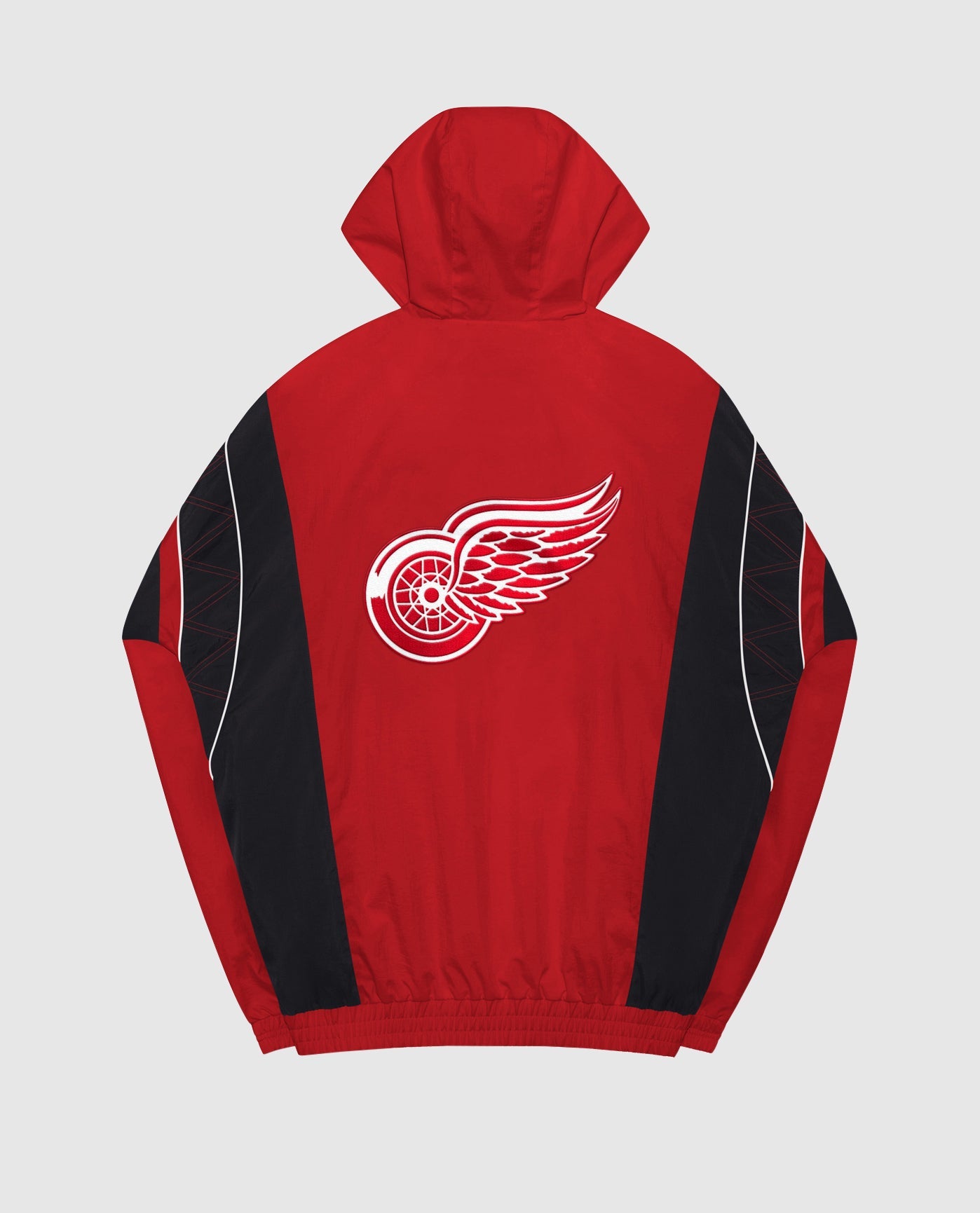 Back Of Detroit Red Wings Home Team Half-Zip Jacket | Red Wings Red