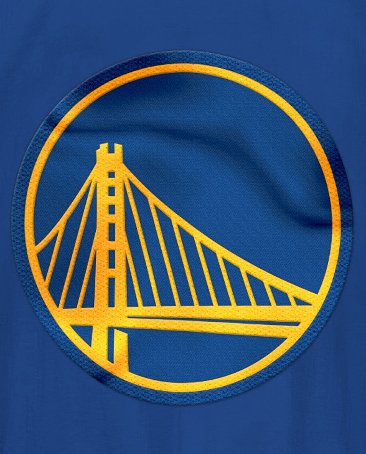 Team Logo On Back Of Golden State Warriors Home Team Half-Zip Jacket | Warriors Blue