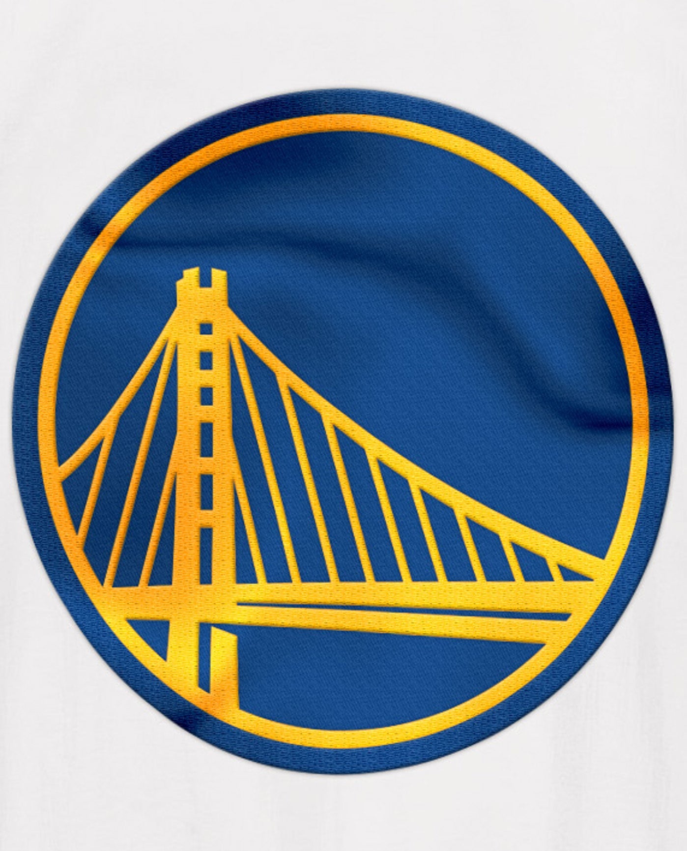 Team Logo On Back Of Golden State Warriors Home Team Half-Zip Jacket | White