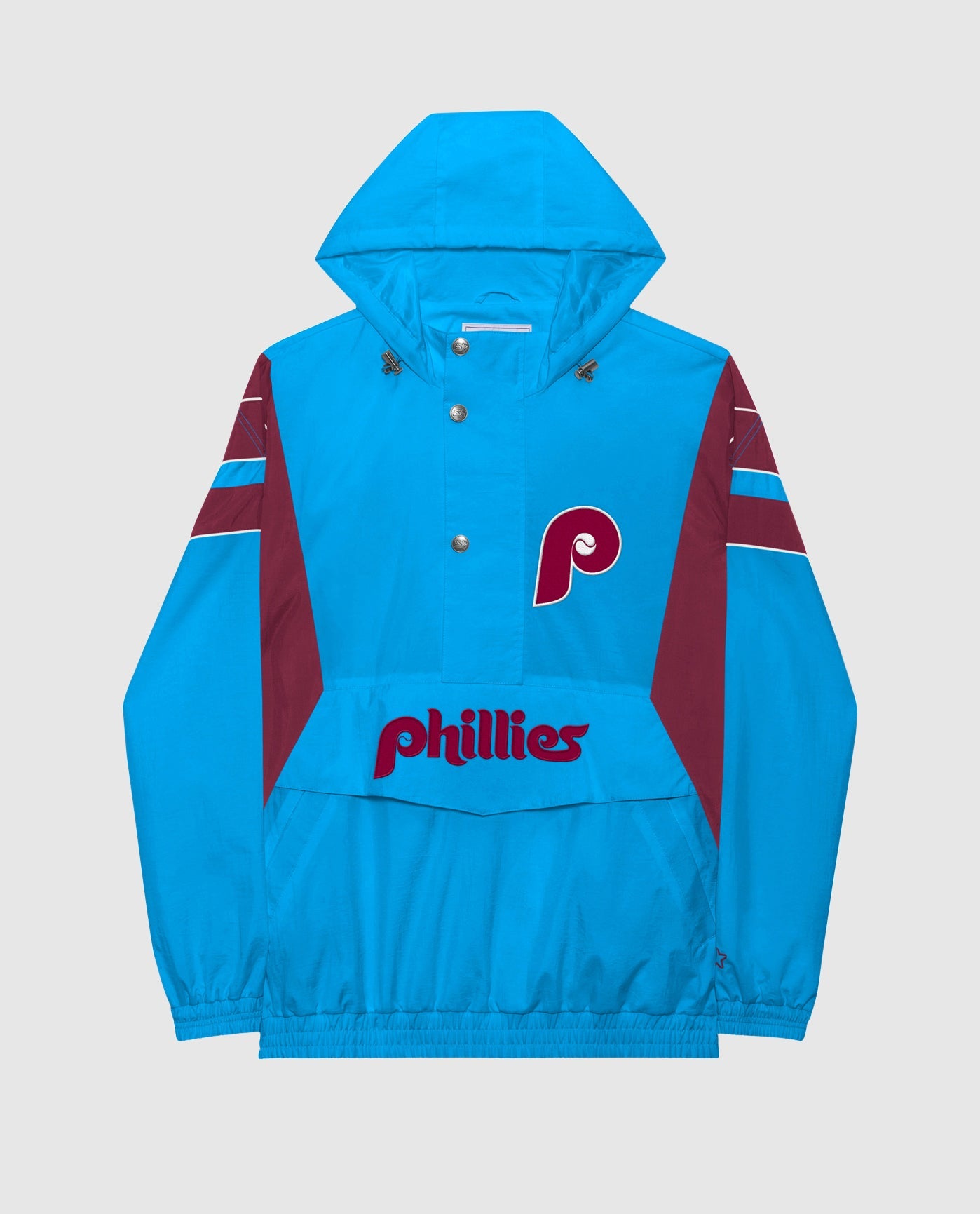 Starter Philadelphia Phillies Home Team Half-Zip Jacket XXL / Phillies Light Blue Mens Outerwear