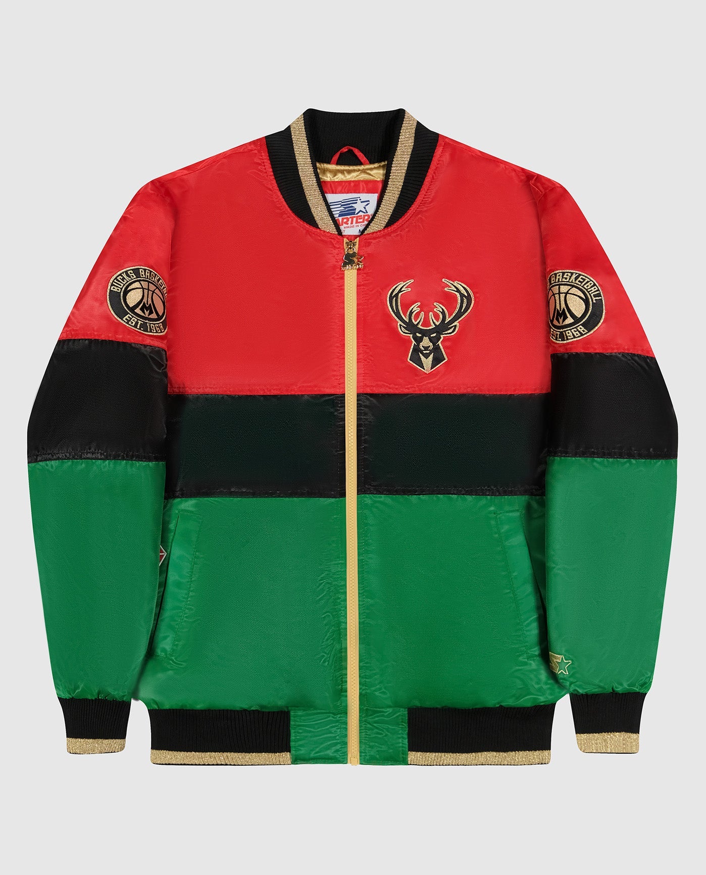 Men's Starter x Ty Mopkins Black Chicago Bulls History Month Satin Full-Zip Jacket Size: Small