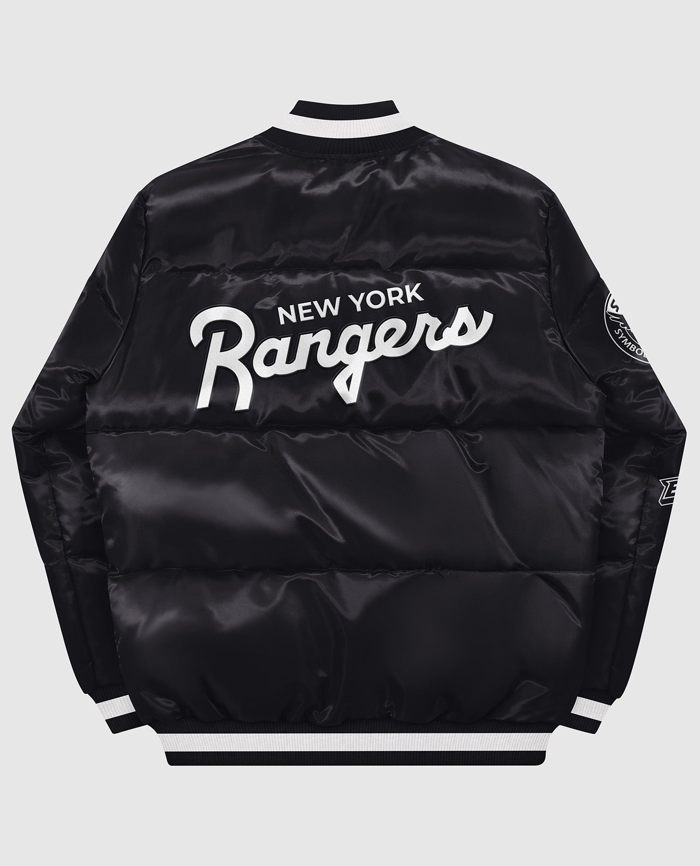 Back Of New York Rangers Down Fill Puffer Jacket | Black