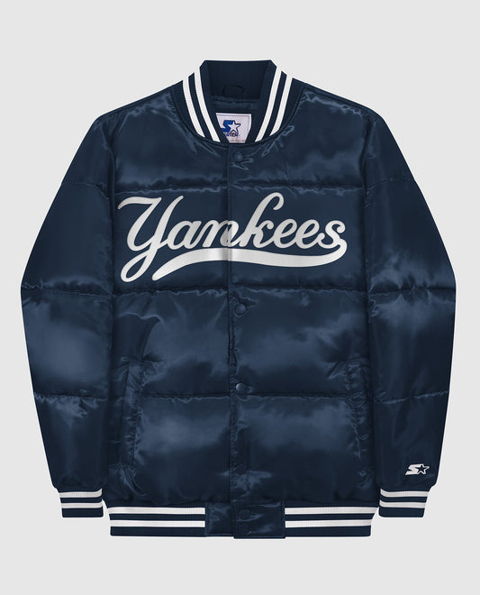 Front Of New York Yankees Bronx Bubble Jacket | Yankees Navy