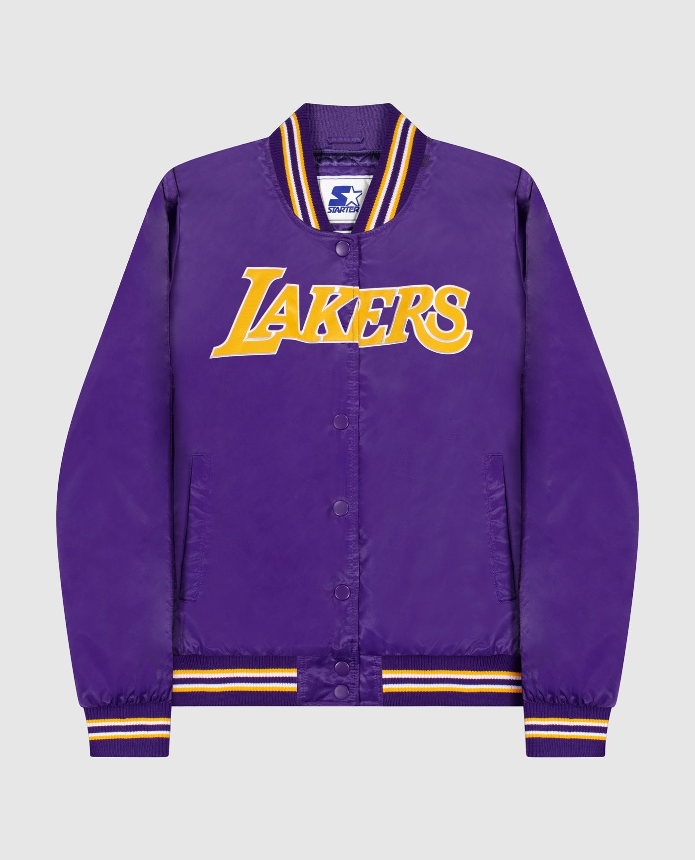 Starter Los Angeles Lakers Satin Full-Snap Jacket L / Lakers Purple Mens Sportswear
