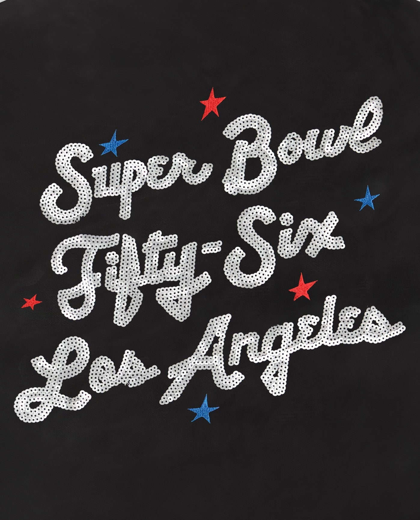 Super Bowl Fifty-Six Los Angeles Sequin back graphic | Black