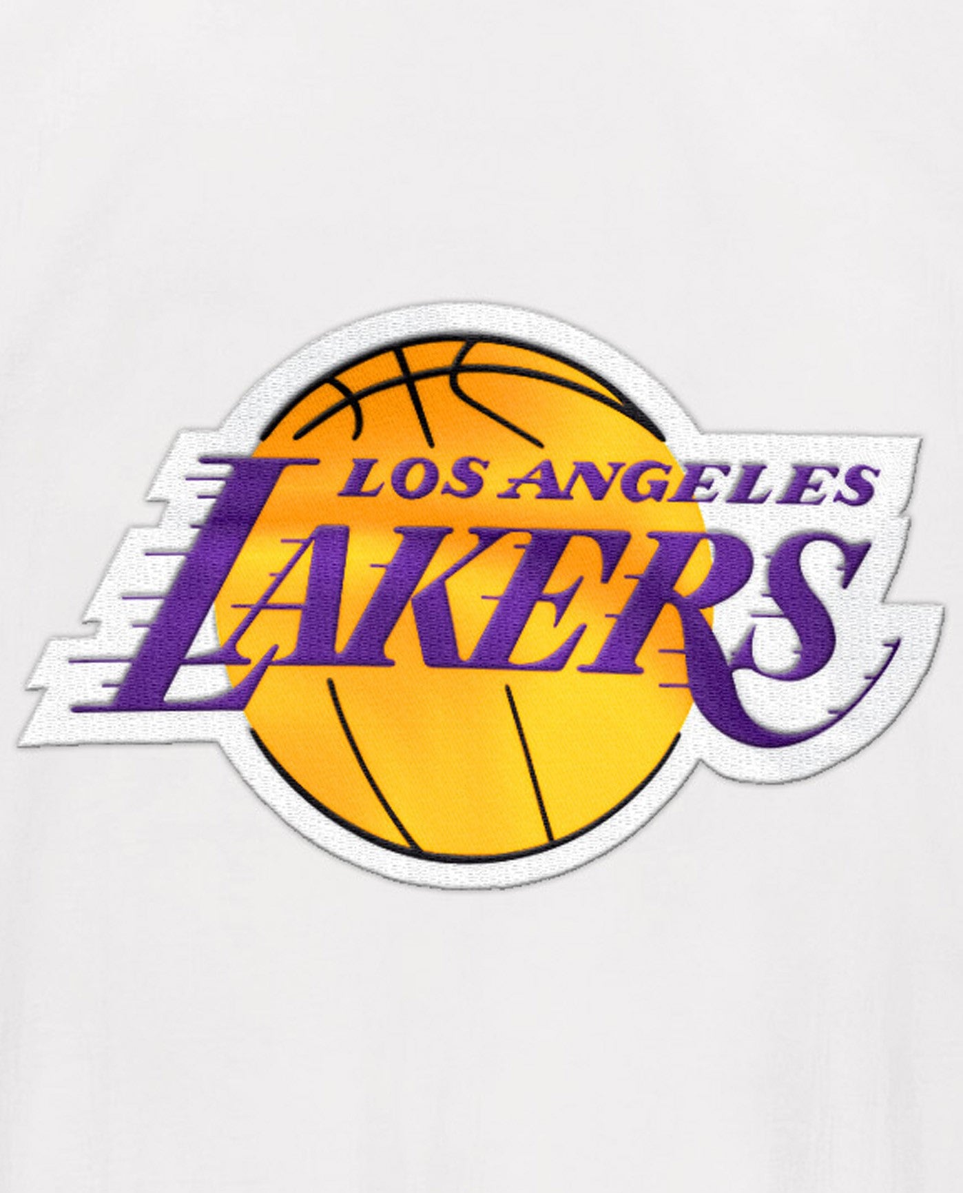 Back Logo Of Los Angeles Lakers Home Team Half-Zip Jacket | White