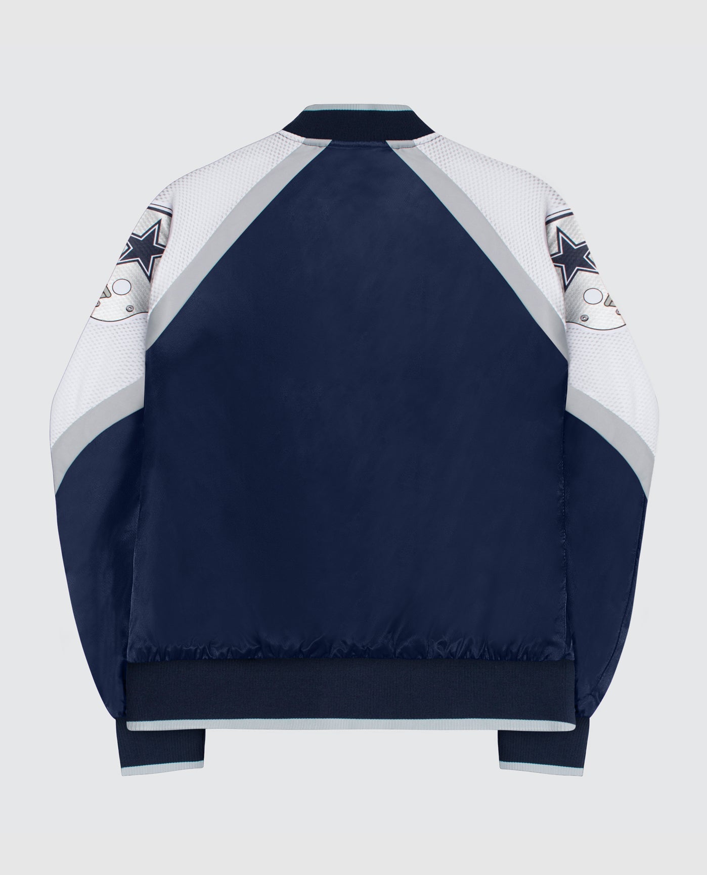 Back Of Women's Dallas Cowboys Zip-Front Track Jacket | Cowboys Navy
