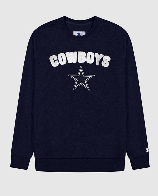 Front Of Dallas Cowboys Long Sleeve Crew Neck Shirt | Cowboys Navy