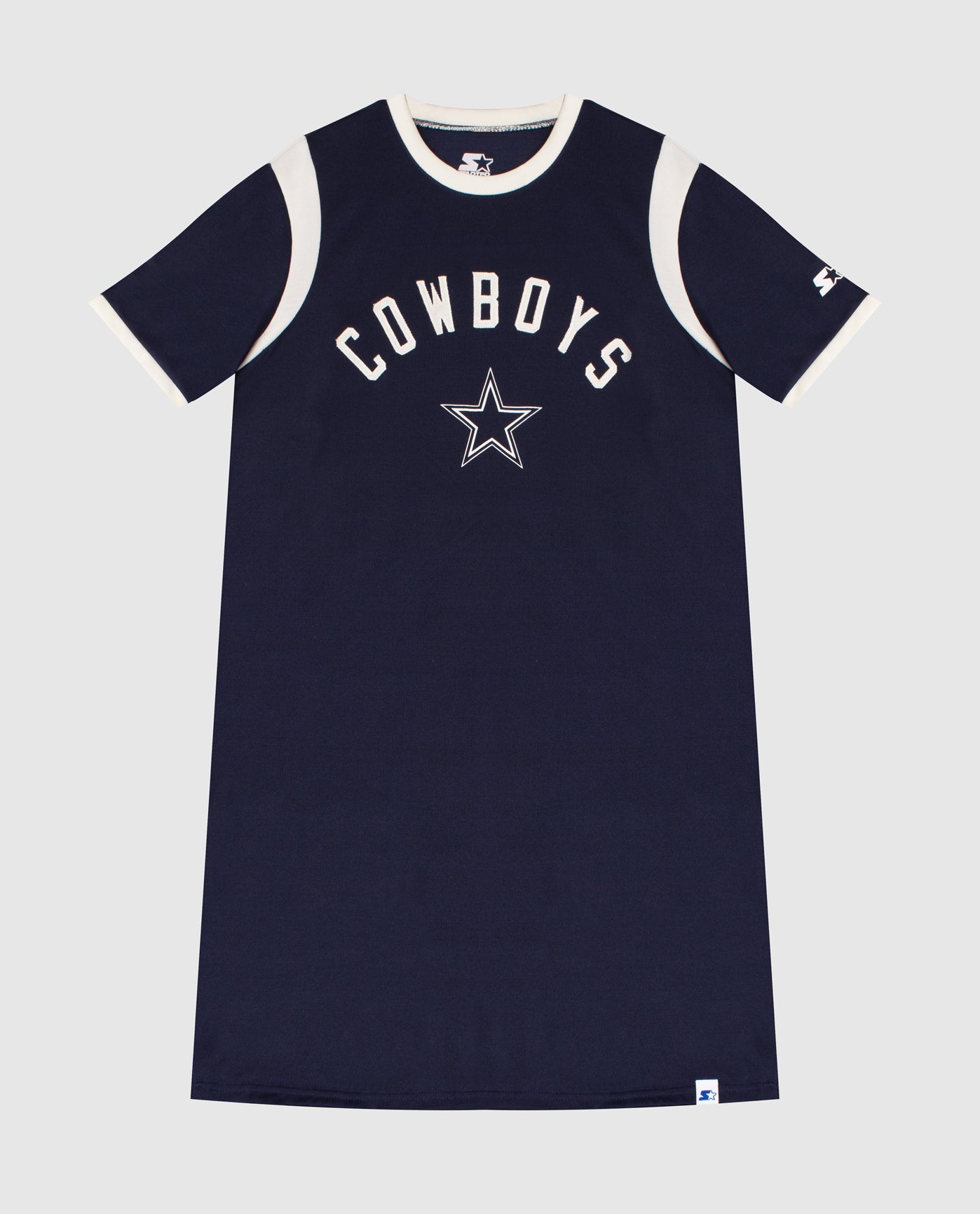 Front Of Women's Dallas Cowboys Shirt Dress | Cowboys Navy