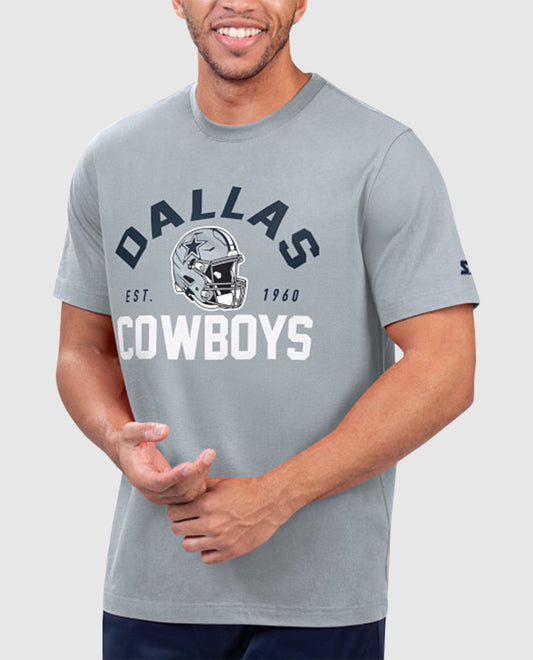 Front of Dallas Cowboys Hands Off Short Sleeve Tee | Cowboys Gray