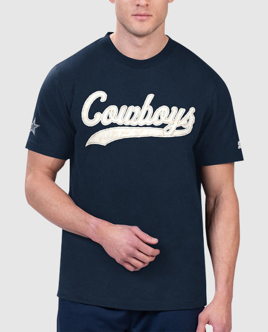 Front of Dallas Cowboys Catch Short Sleeve Tee Shirt | Cowboys Royal Blue