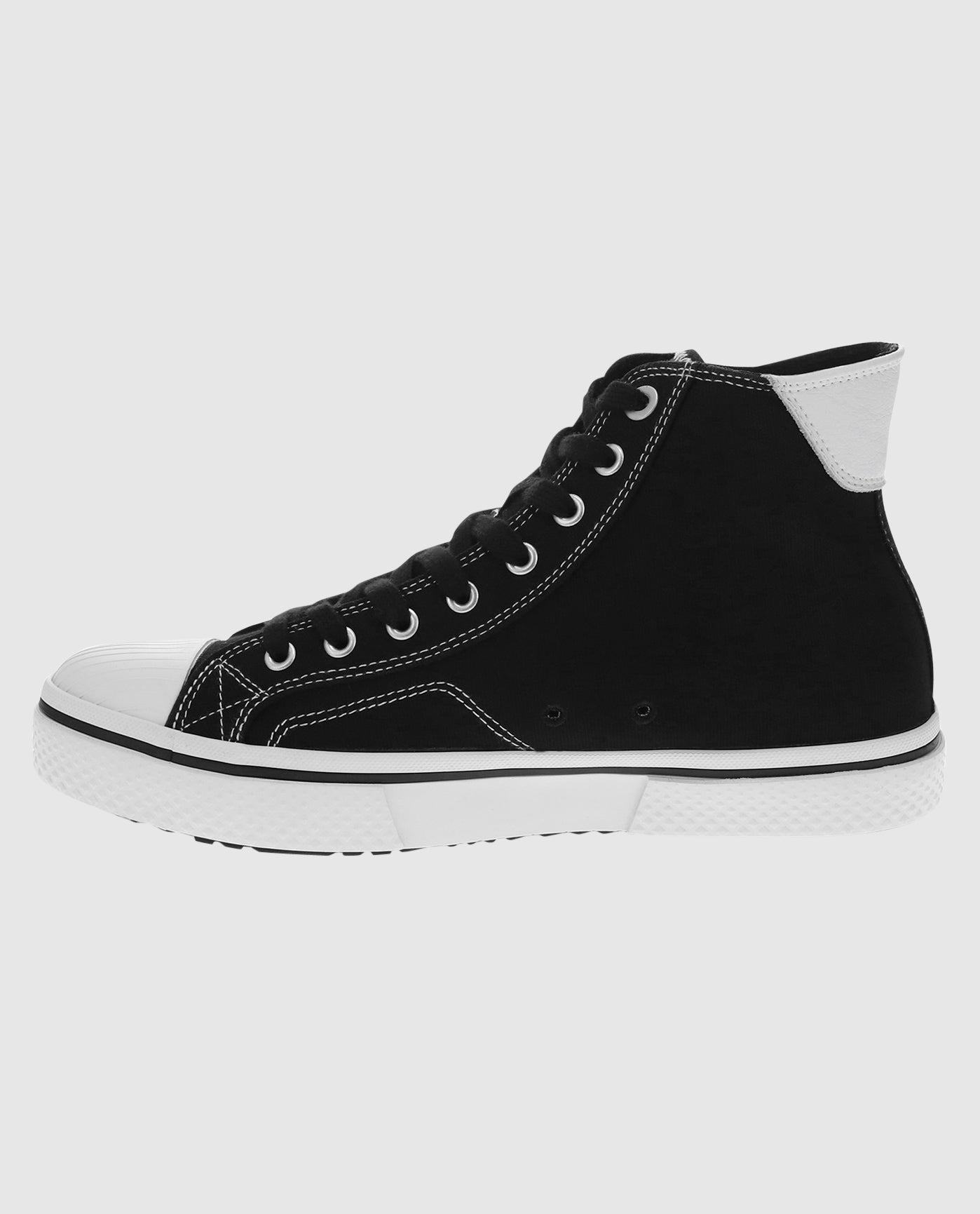 Inside Side View Of Starter Tradition 71 High Black Single Sneaker | Black