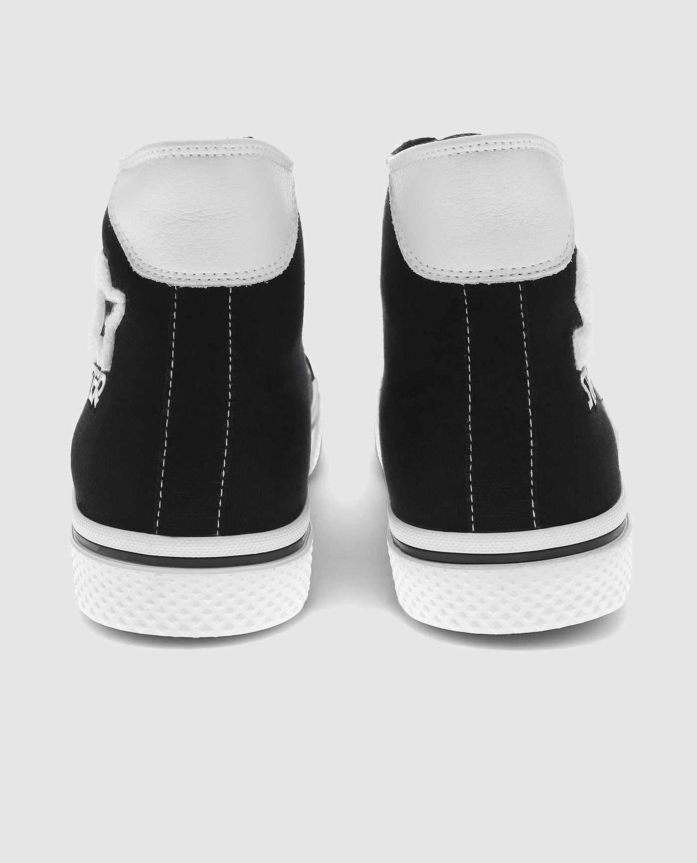 Back Of Starter Tradition 71 High Black Sneaker Pair | Black