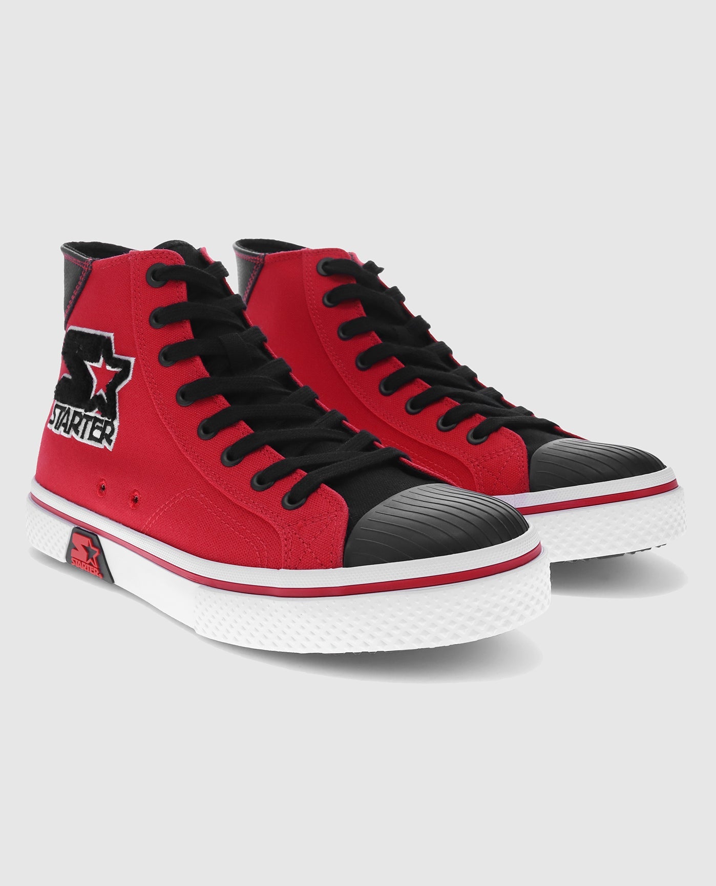 Front of Starter Tradition 71 High Red Sneaker Pair | Red