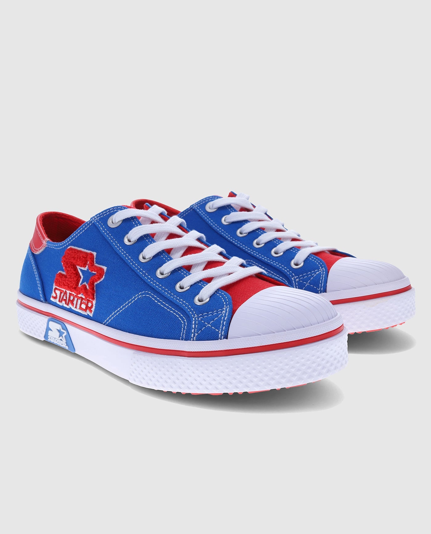 Front of Starter Tradition 71 Low Blue Sneaker Pair | Blue